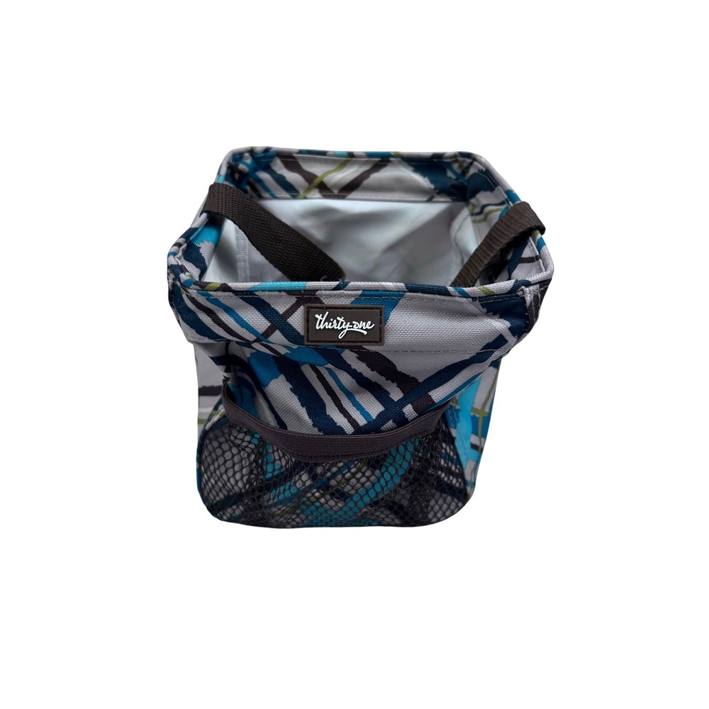 Thirty-One Littles Carry-All Caddy OS Blue Plaid Mini Storage Tote Women